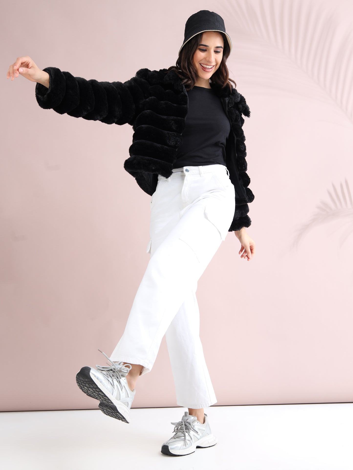Women's Premium Faux Fur Jacket |Black
