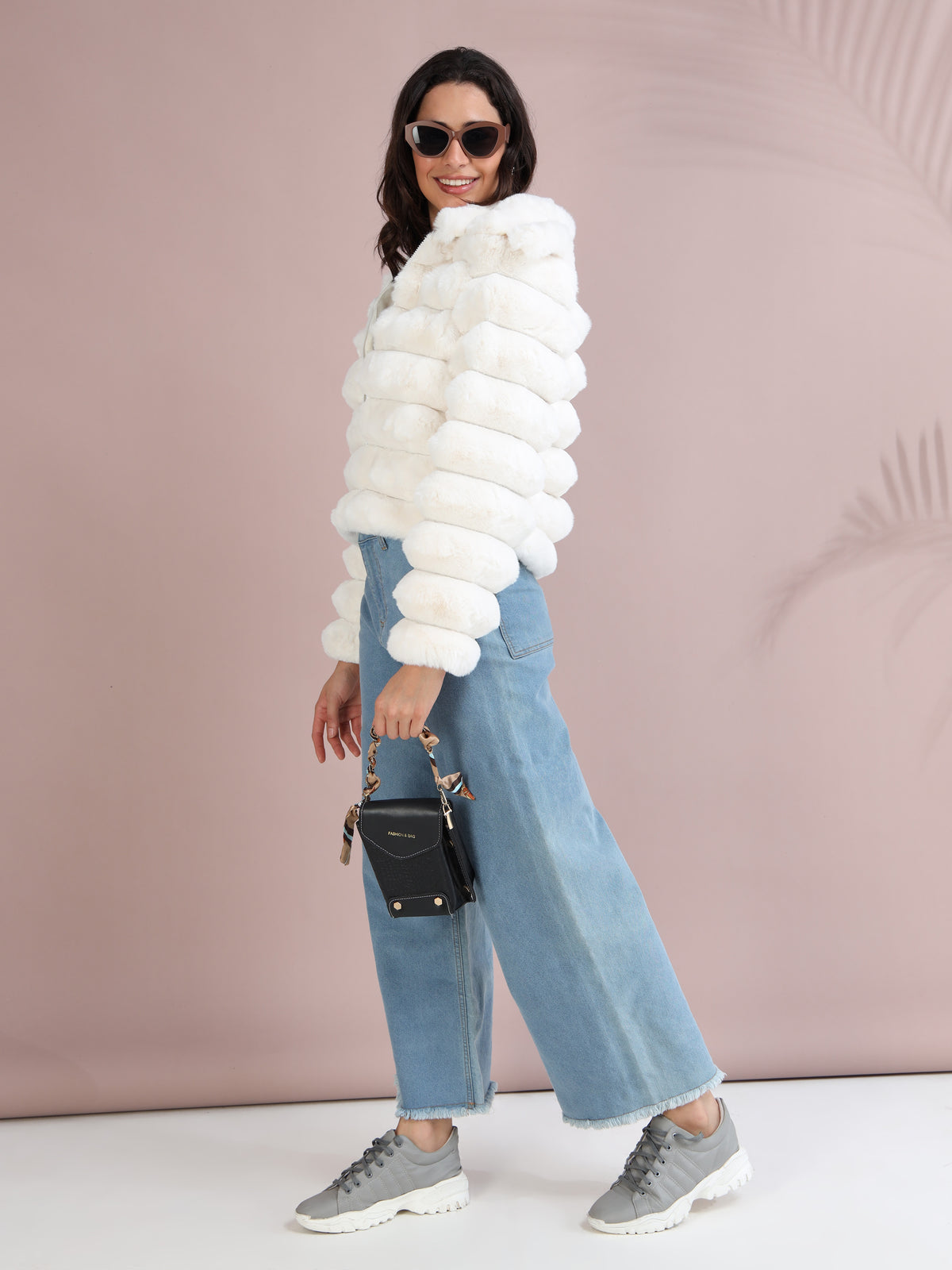 Women's Premium Faux Fur Jacket | White