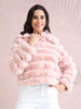Women's Premium Faux Fur Jacket | Peach