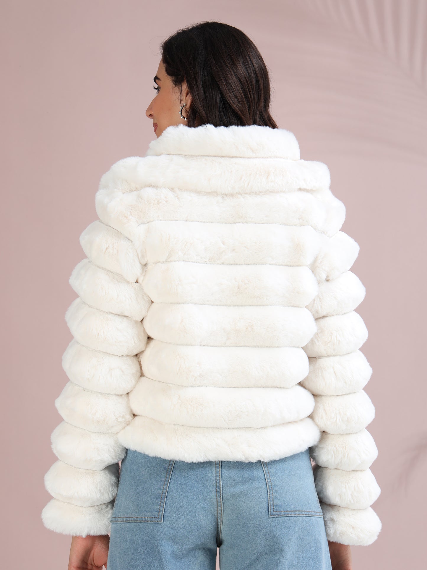 Women's Premium Faux Fur Jacket | White