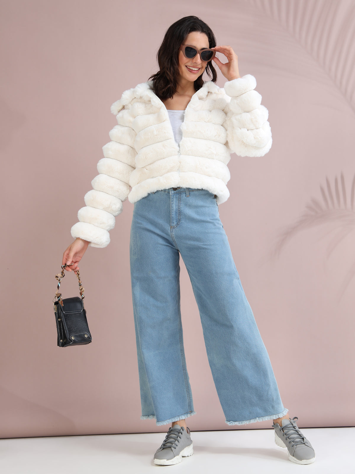 Women's Premium Faux Fur Jacket | White