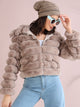 Women's Premium Faux Fur Jacket | Light Brown
