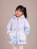 Girls' Princess Print Hooded Winter Jacket | Blue