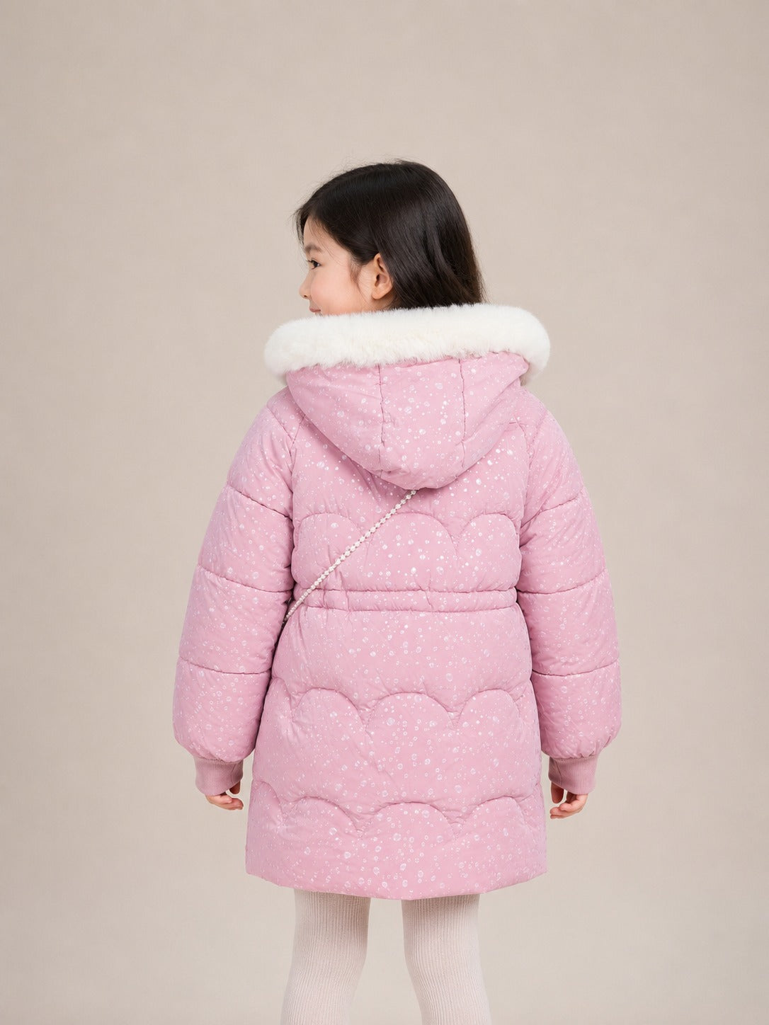 Girls' Premium Faux Fur Hooded Winter Jacket | Pink