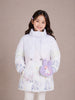 Girls' Unicorn Print Hooded Winter Jacket | Blue