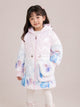 Girls' Princess Print Hooded Winter Jacket | Pink