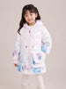 Girls' Princess Print Hooded Winter Jacket | Pink
