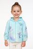 Girls Blue Elsa Cartoon Hooded Jacket with Zip-Up Face Cover for kids“ Soft Winter Wear for Kids
