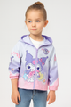Girls Purple  Kuromi Cartoon Hooded Jacket with Zip-Up Face Cover for kids“ Soft Winter Wear for Kids