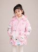 Girls' Labubu Print Hooded Winter Jacket | Pink