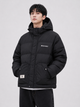 Men's Black Hooded Puffer Jacket