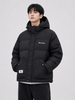 Men's Black Hooded Puffer Jacket