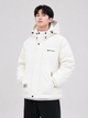 Men's White Hooded Puffer Jacket